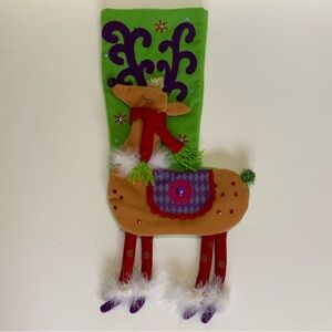 Pier 1 Imports Reindeer Stocking Dangling Legs - FLAW